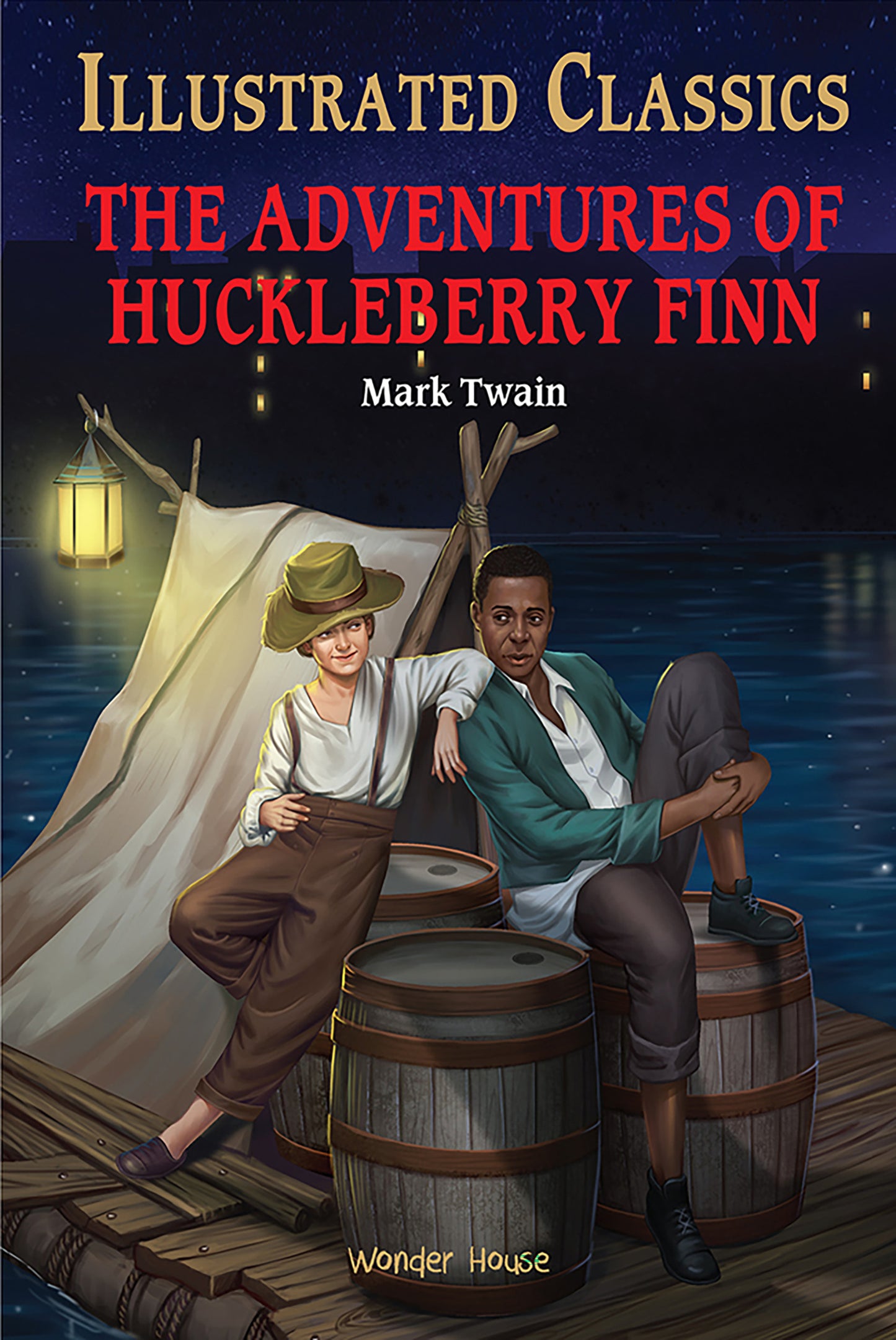 Adventures of Huckleberry Finn : Illustrated Abridged Children Classic English Novel with Review, The