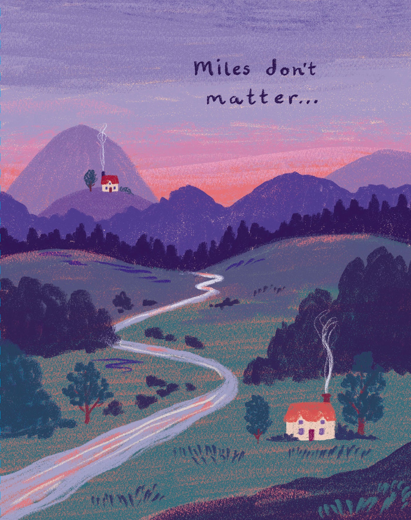 Love Muchly Greeting Cards: Friendship - Miles don't matter (Pack of 6)
