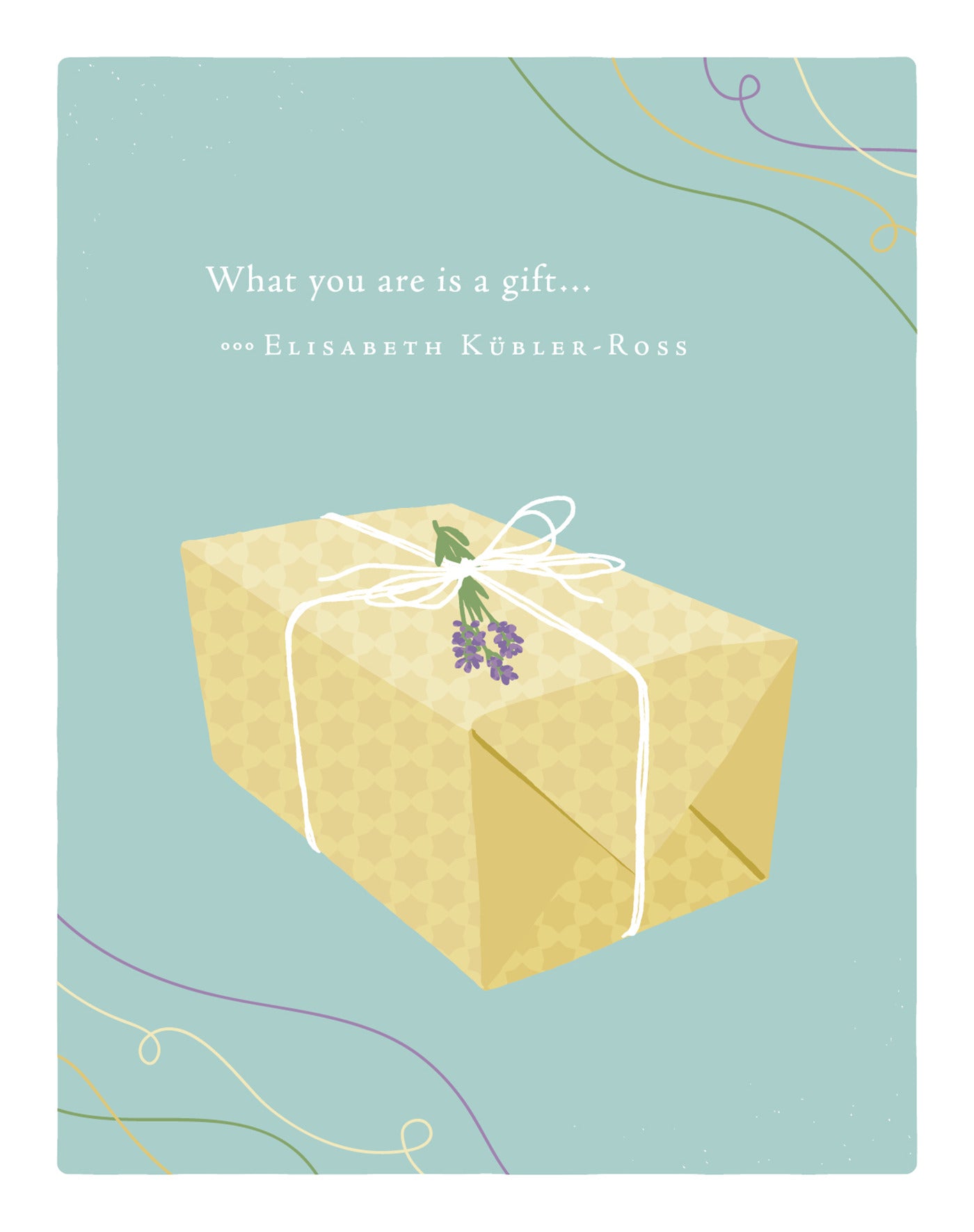 Positively Green Greeting Cards: Thank You - What you are is a gift (Pack of 6)
