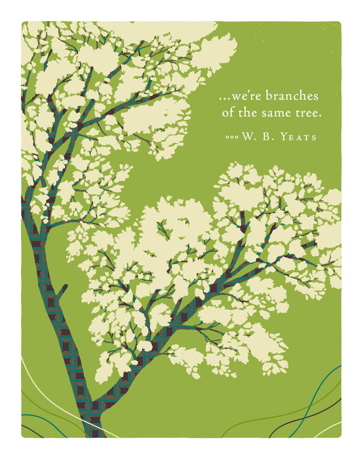 Positively Green Greeting Cards: Love - We're branches of the same tree (Pack of 6)
