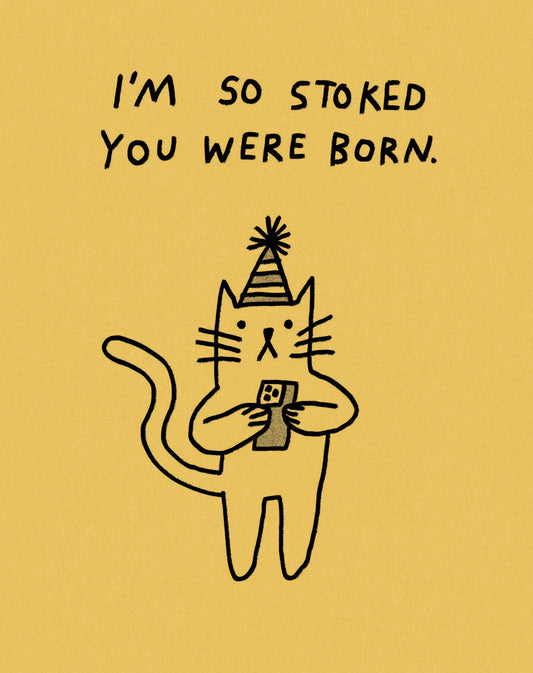 Humor Us Greeting Cards: Birthday - I'm So Stoked You Were Born (Pack of 6)