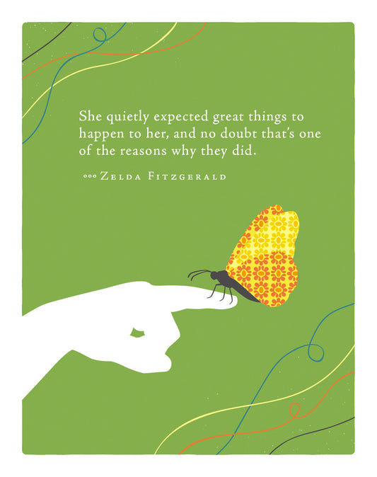 Positively Green Greeting Cards: Birthday - She quietly expected great things to (Pack of 6)