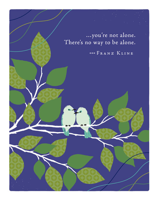 Positively Green Greeting Cards: Tough Times - You're Not Alone. There's No Way to Be Alone. (Pack of 6)
