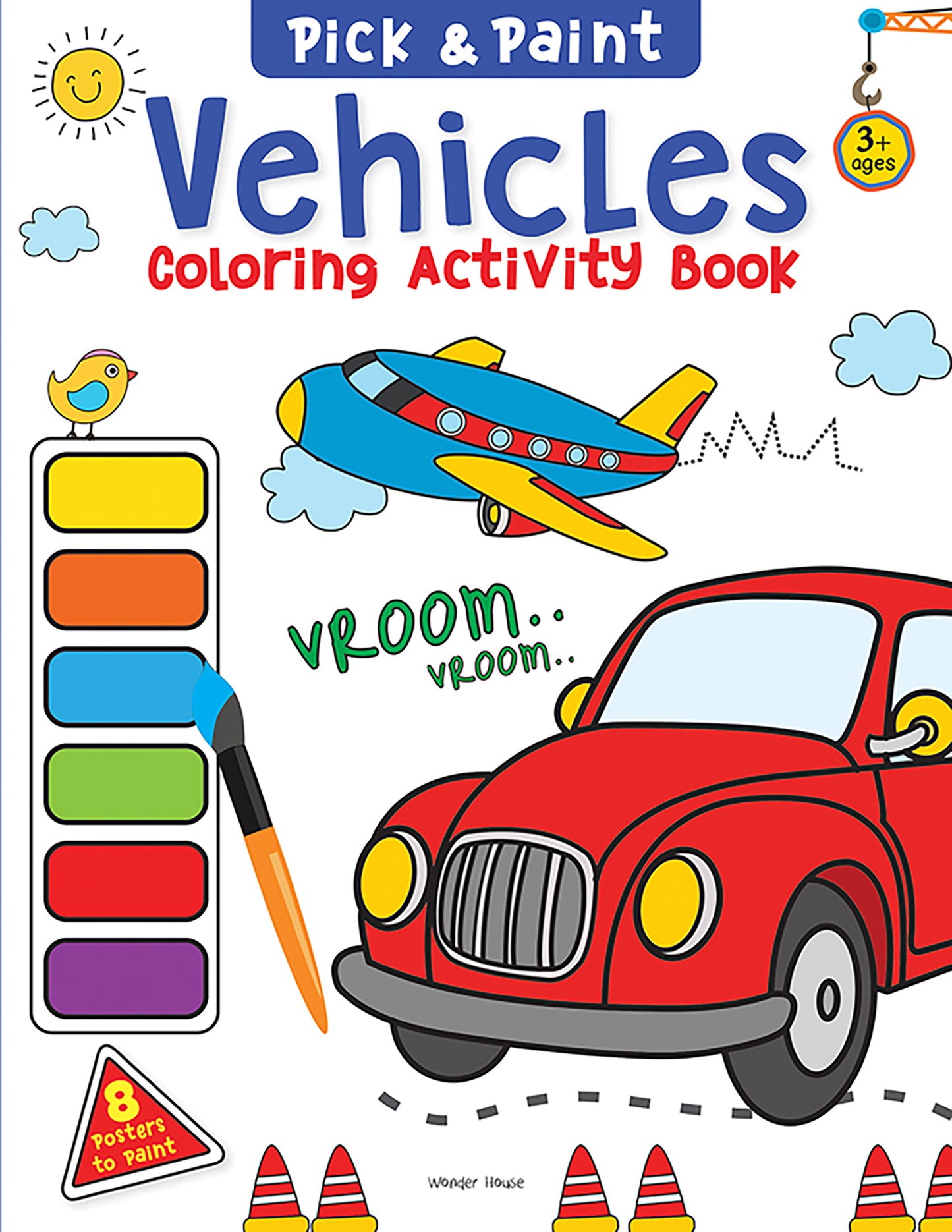 Pick and Paint Coloring Activity Book For Kids: Vehicles